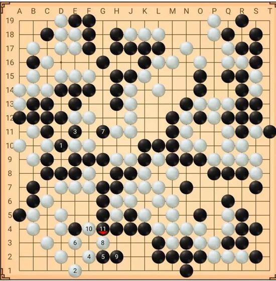 胡耀宇执黑对许嘉阳之战胜负关键处棋图