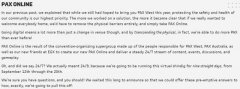 出于疫情方面的考虑，PAX West 以及 PAX A