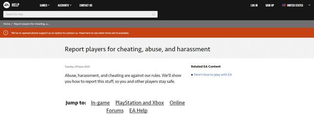 EA鼓励员工与社区玩家举报性骚扰等不当行为