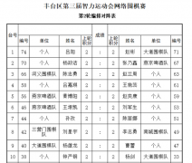 丰台区第三届智力运动会网络围棋赛第