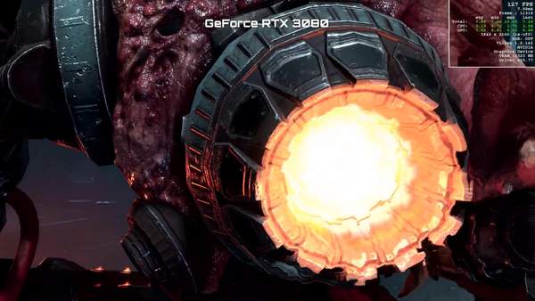 《DOOM:永恒》RTX 3080演示 特效全开,80帧以上