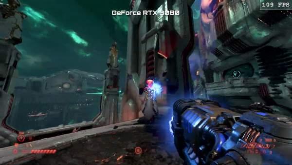 《DOOM:永恒》RTX 3080演示 特效全开,80帧以上