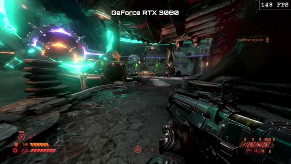 《DOOM:永恒》RTX 3080演示 特效全开,80帧以上