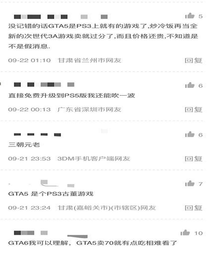 一个游戏炒冷饭3次,PS5版还要70欧?R星GTA6何时能出